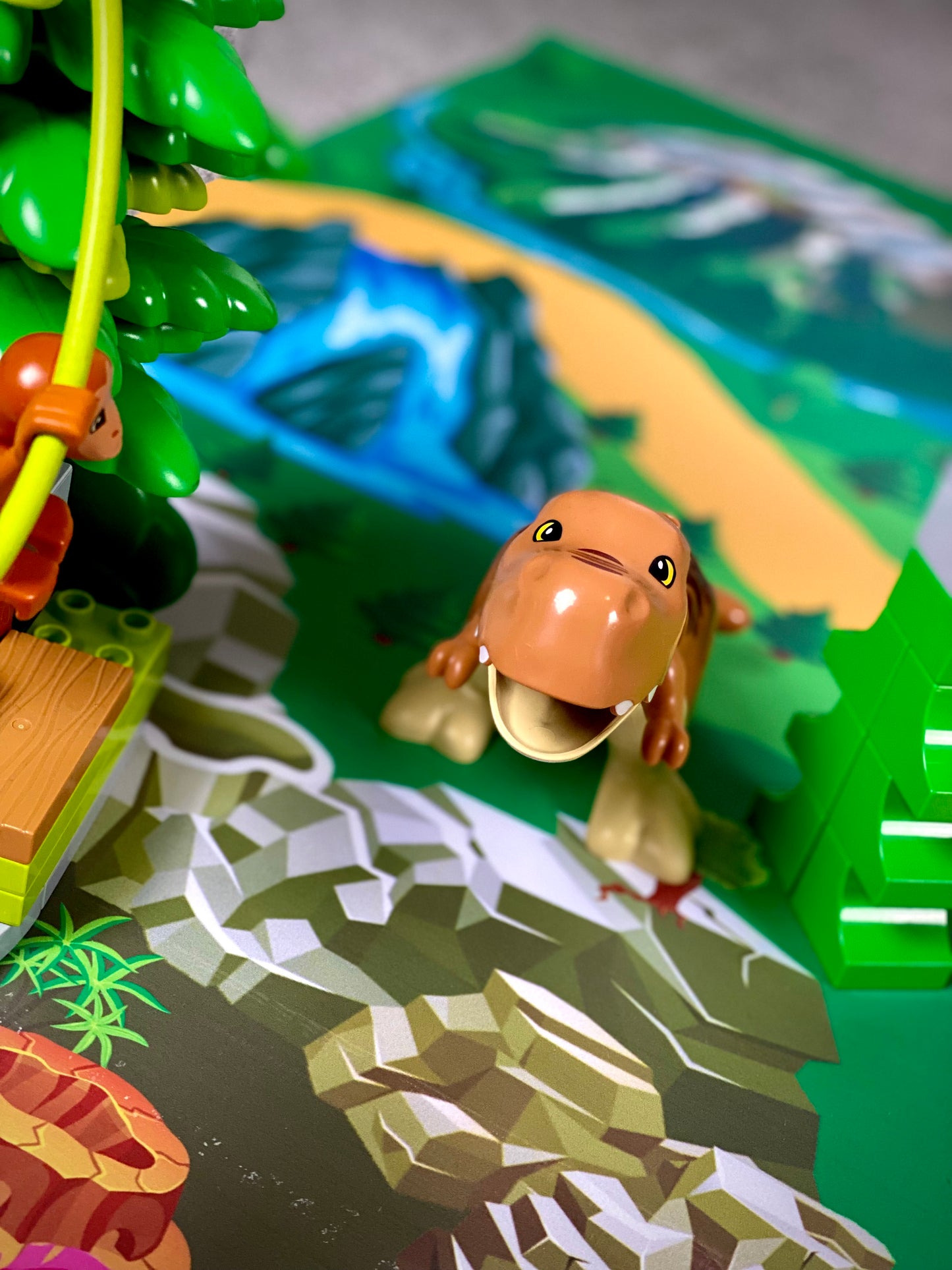 Mata do zabawy z klockami i nie tylko Kraina Dinozaurów (rozmiar L)