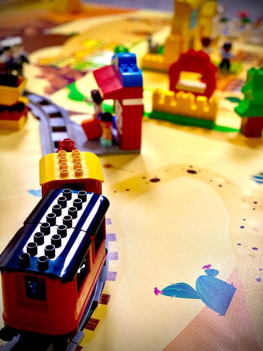 Mata do zabawy z klockami i nie tylko Dziki Zachód