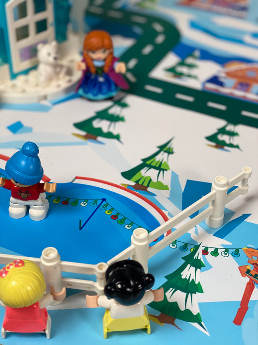 Mata do zabawy z klockami i nie tylko Zimowa Kraina