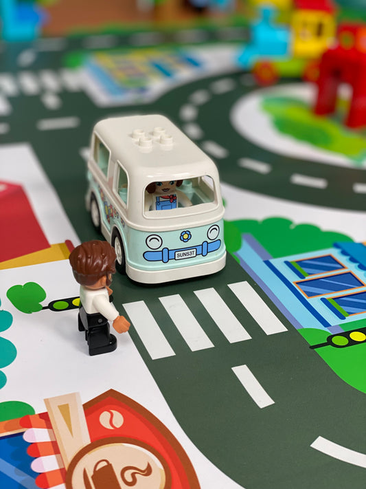 Mata do zabawy z klockami i nie tylko Miasteczko