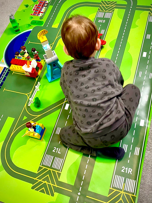 Mata do zabawy z klockami i nie tylko Lotnisko (rozmiar L)