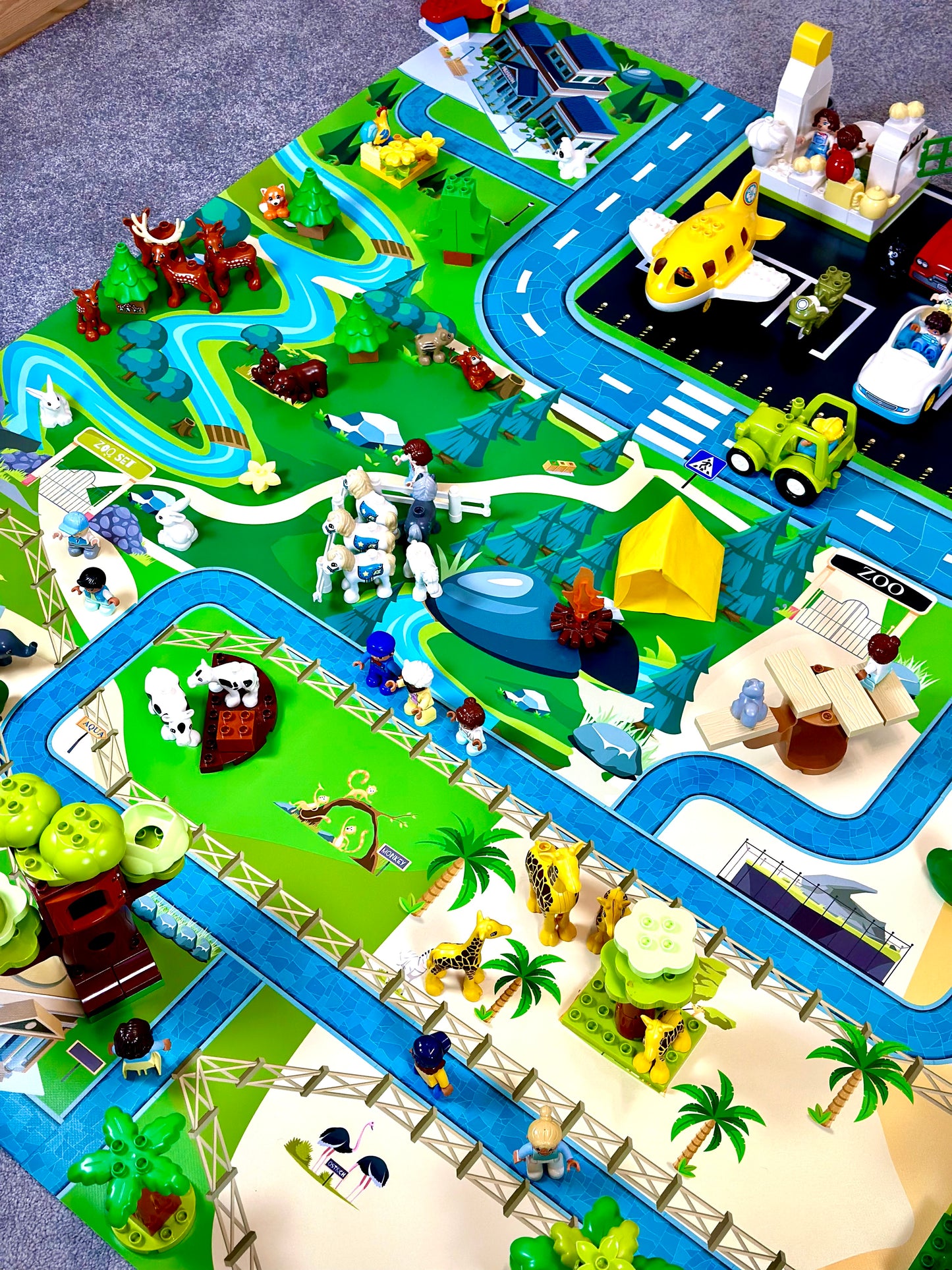 Mata do zabawy z klockami i nie tylko ZOO