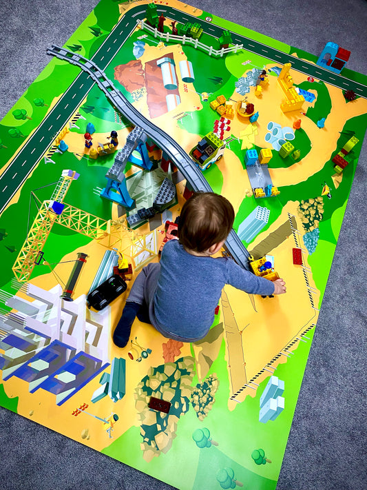 Mata do zabawy z klockami i nie tylko Plac Budowy