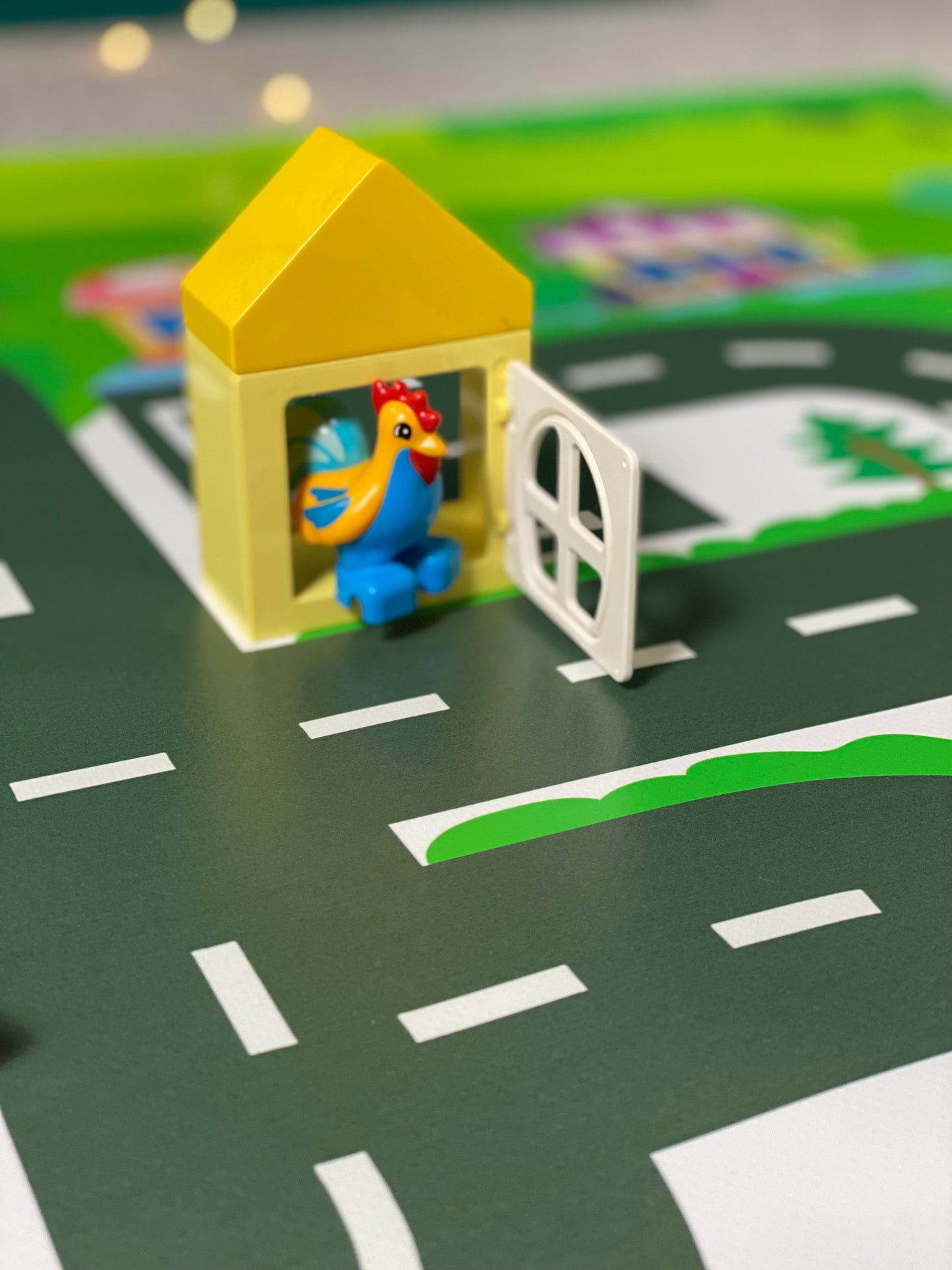 Mata do zabawy z klockami i nie tylko Miasteczko (rozmiar L)