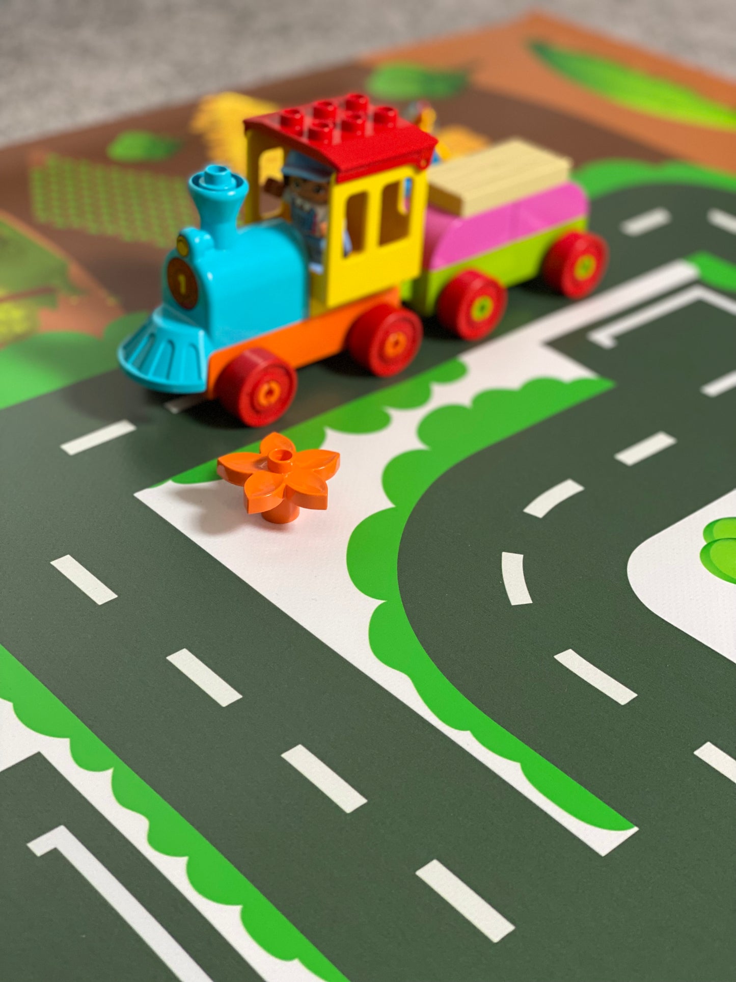 Mata do zabawy z klockami i nie tylko Miasteczko (rozmiar L)