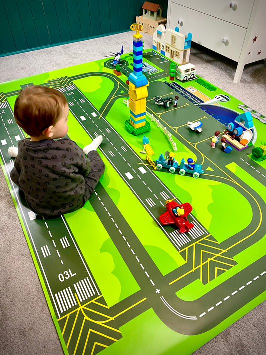 Mata do zabawy z klockami i nie tylko Lotnisko