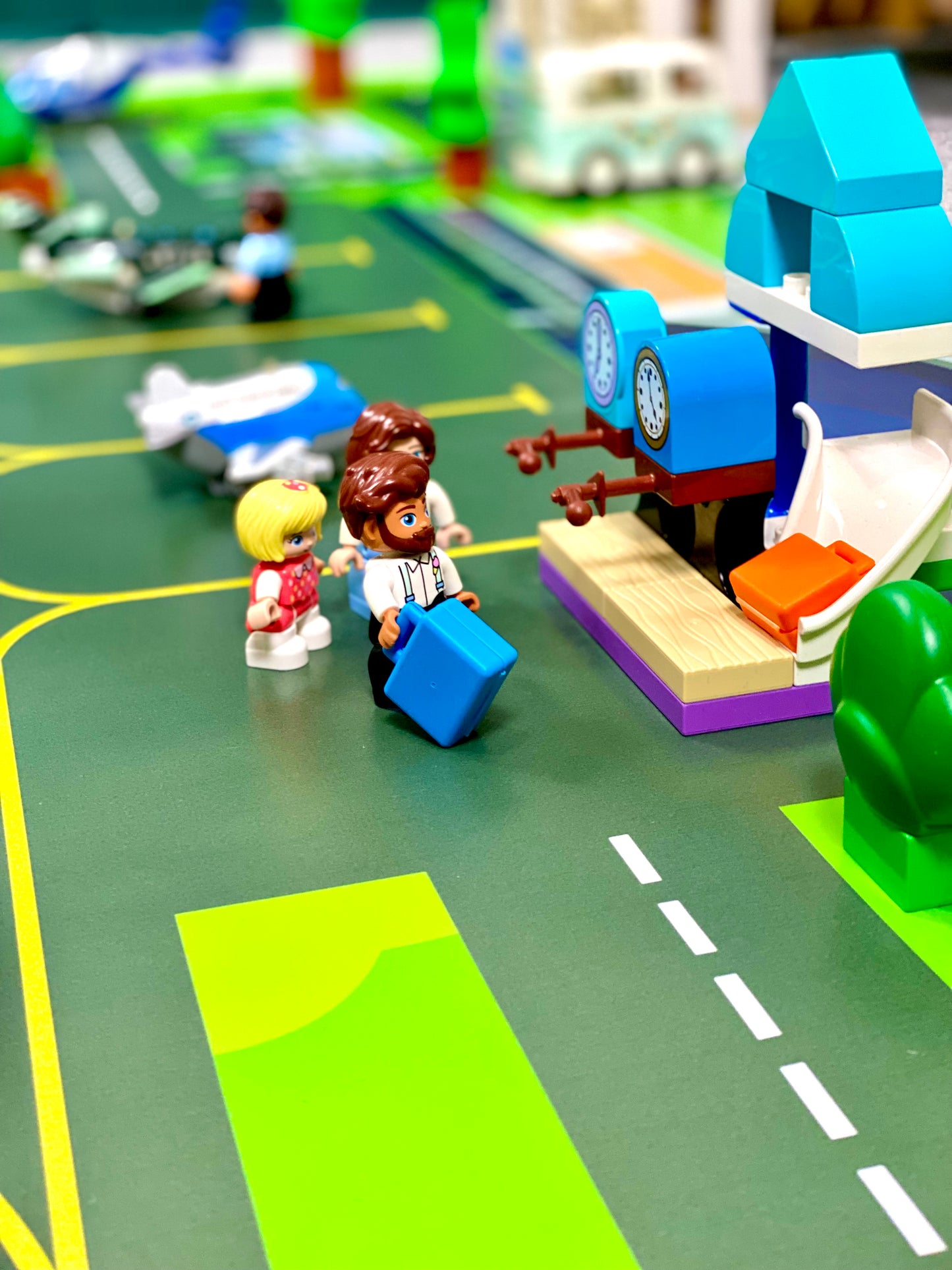 Mata do zabawy z klockami i nie tylko Lotnisko