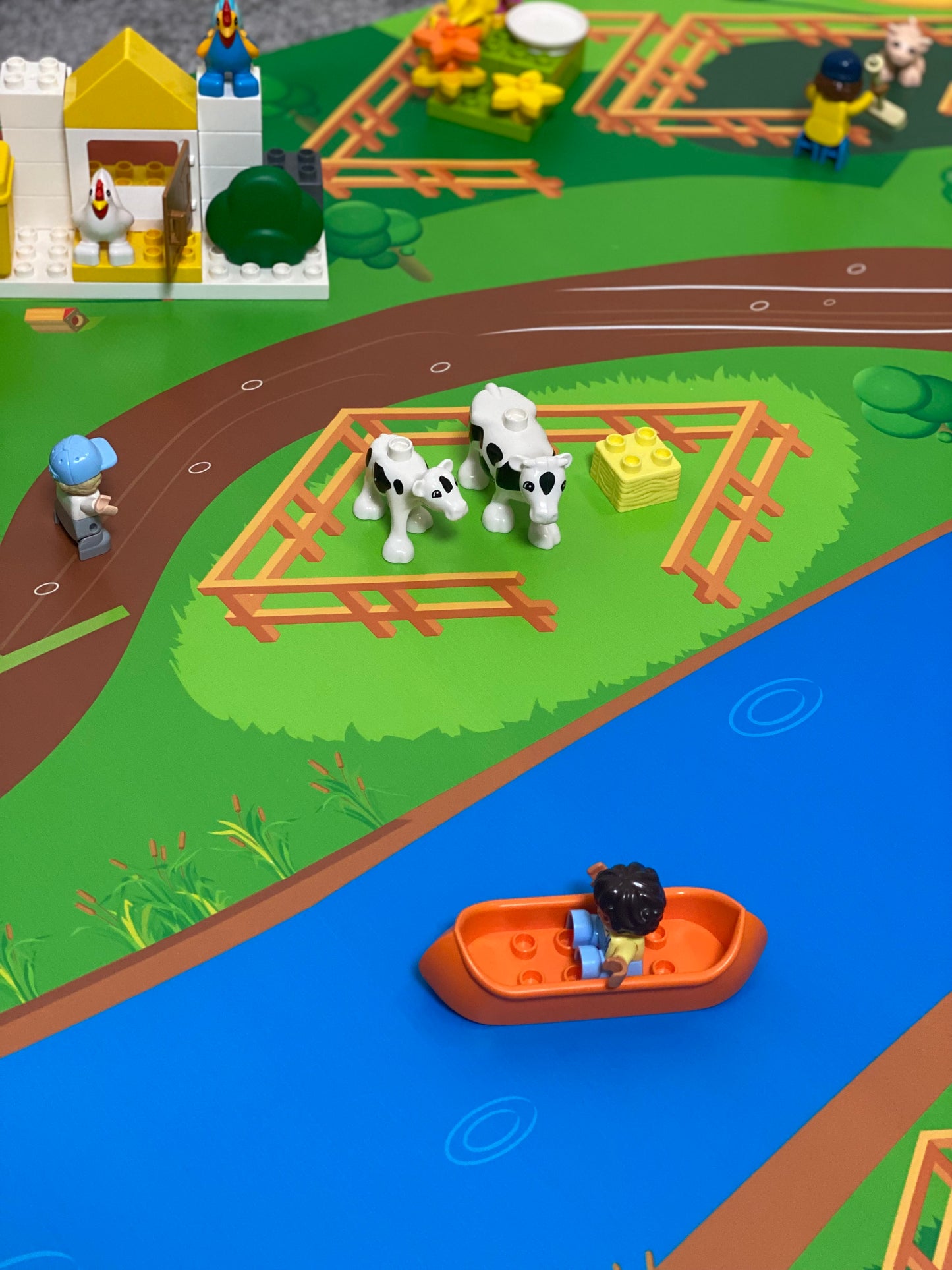 Mata do zabawy z klockami i nie tylko Farma