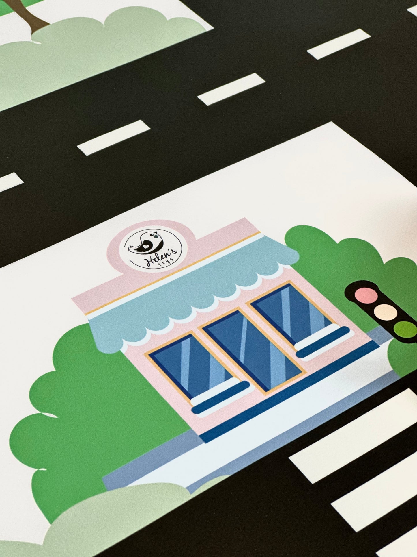 Mata do zabawy z klockami i nie tylko Miasteczko Pastelowe