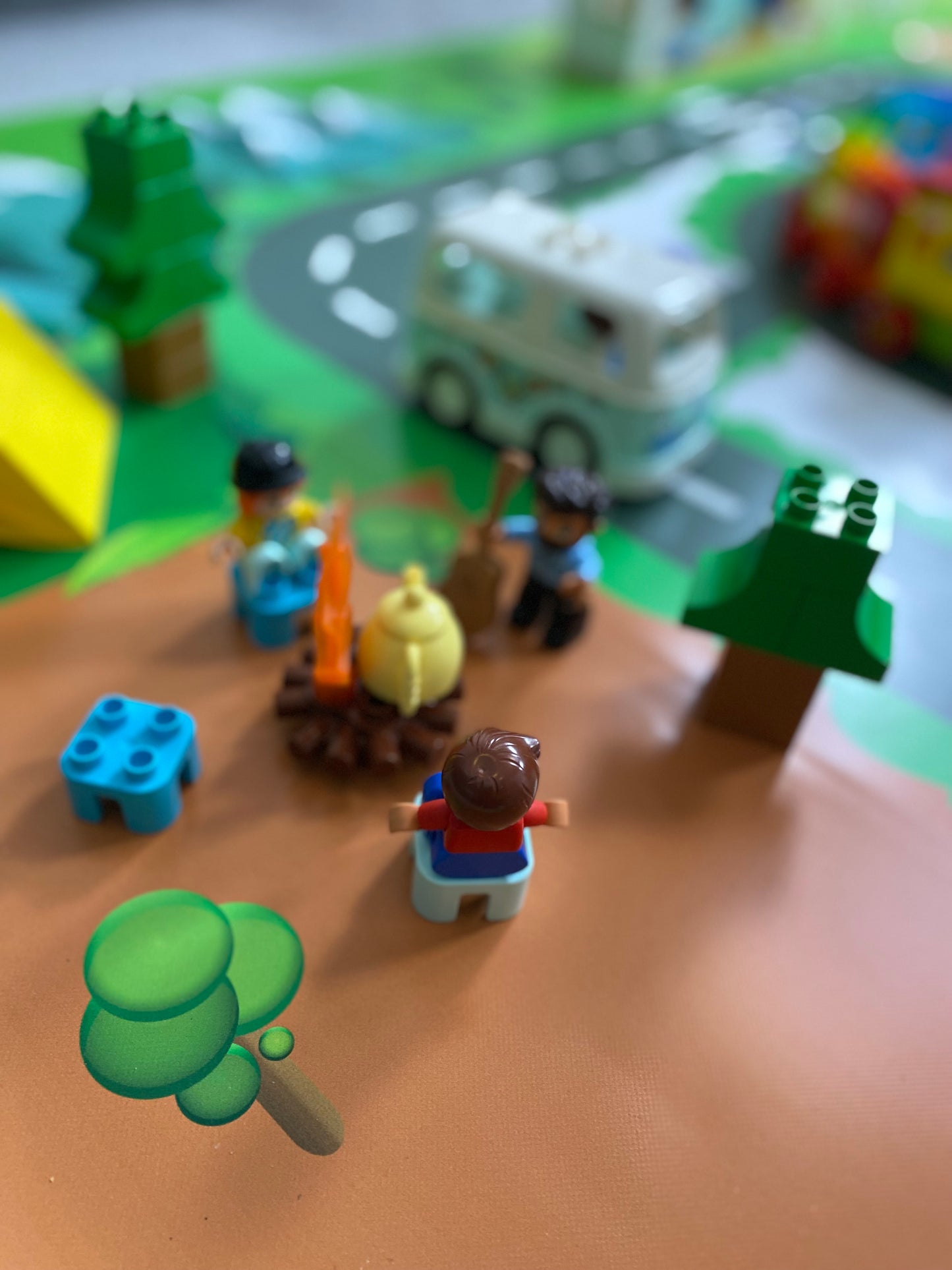 Mata do zabawy z klockami i nie tylko Miasteczko