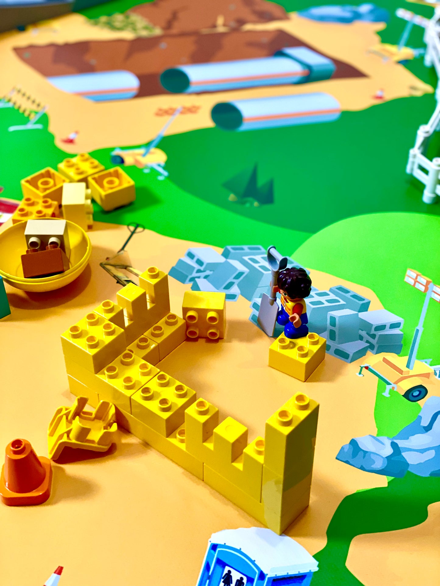 Mata do zabawy z klockami i nie tylko Plac Budowy