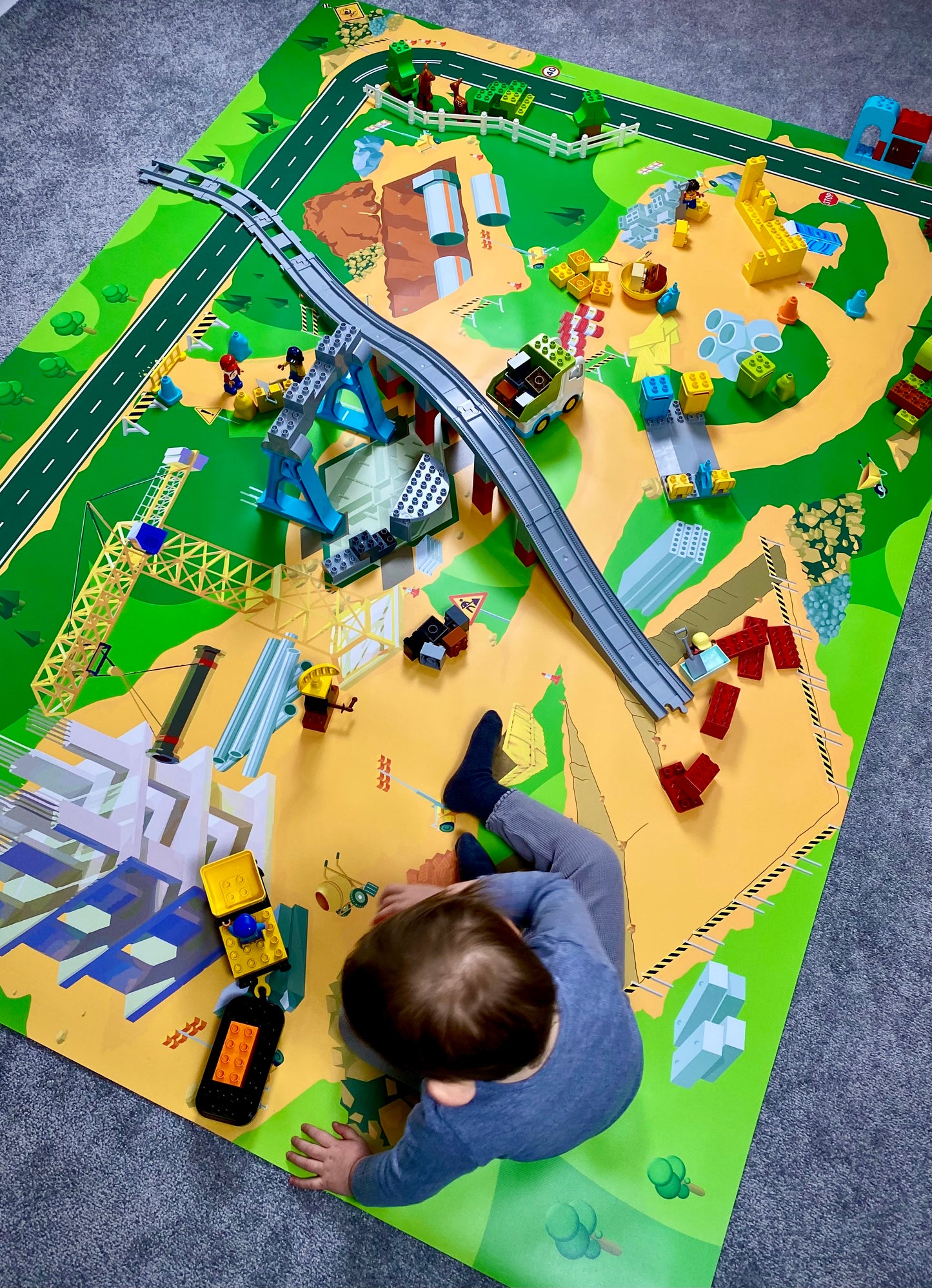 Mata do zabawy z klockami i nie tylko Plac Budowy