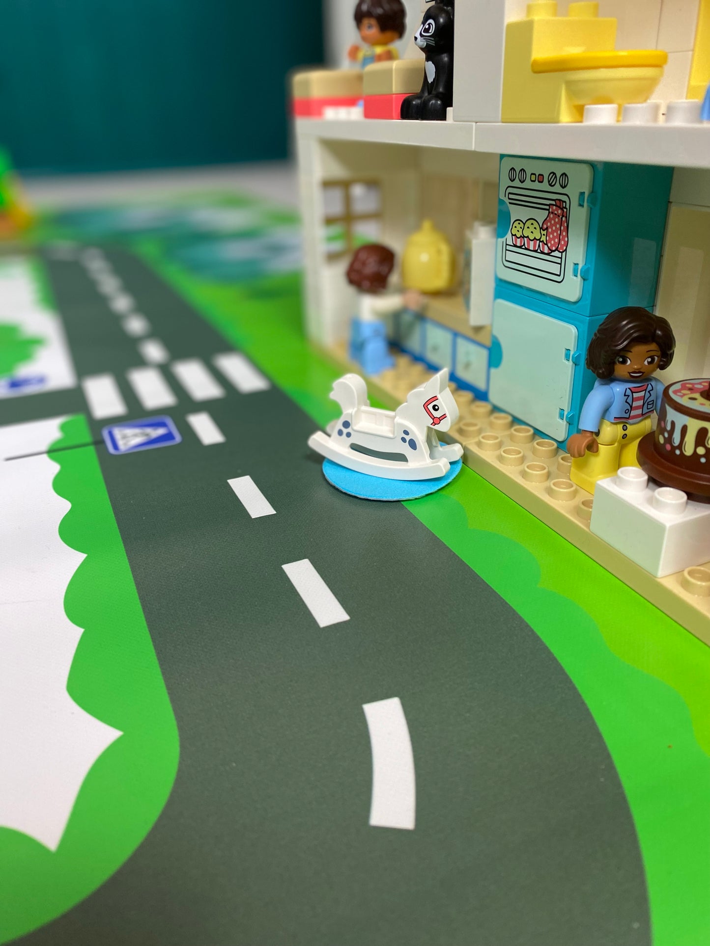 Mata do zabawy z klockami i nie tylko Miasteczko