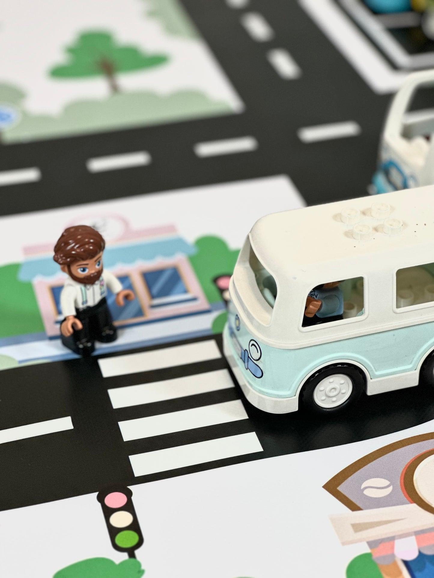 Mata do zabawy z klockami i nie tylko Miasteczko Pastelowe