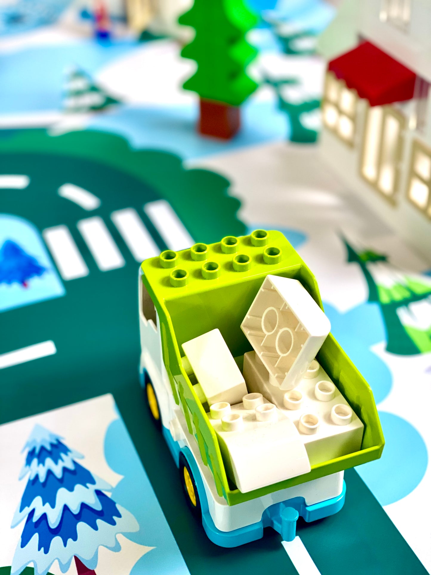 Mata do zabawy z klockami i nie tylko Zimowa Kraina