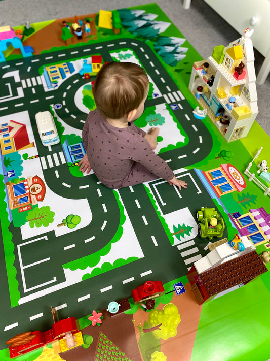 Mata do zabawy z klockami i nie tylko Miasteczko