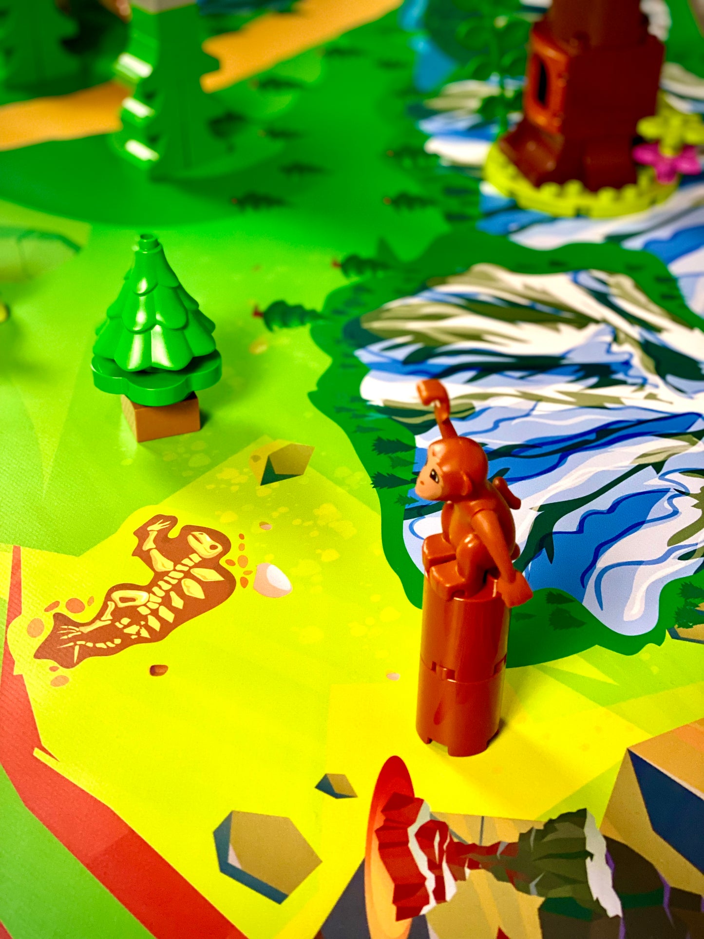Mata do zabawy z klockami i nie tylko Kraina Dinozaurów (rozmiar L)