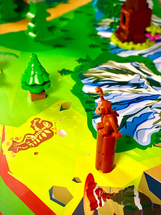 Mata do zabawy z klockami i nie tylko Kraina Dinozaurów (rozmiar L)