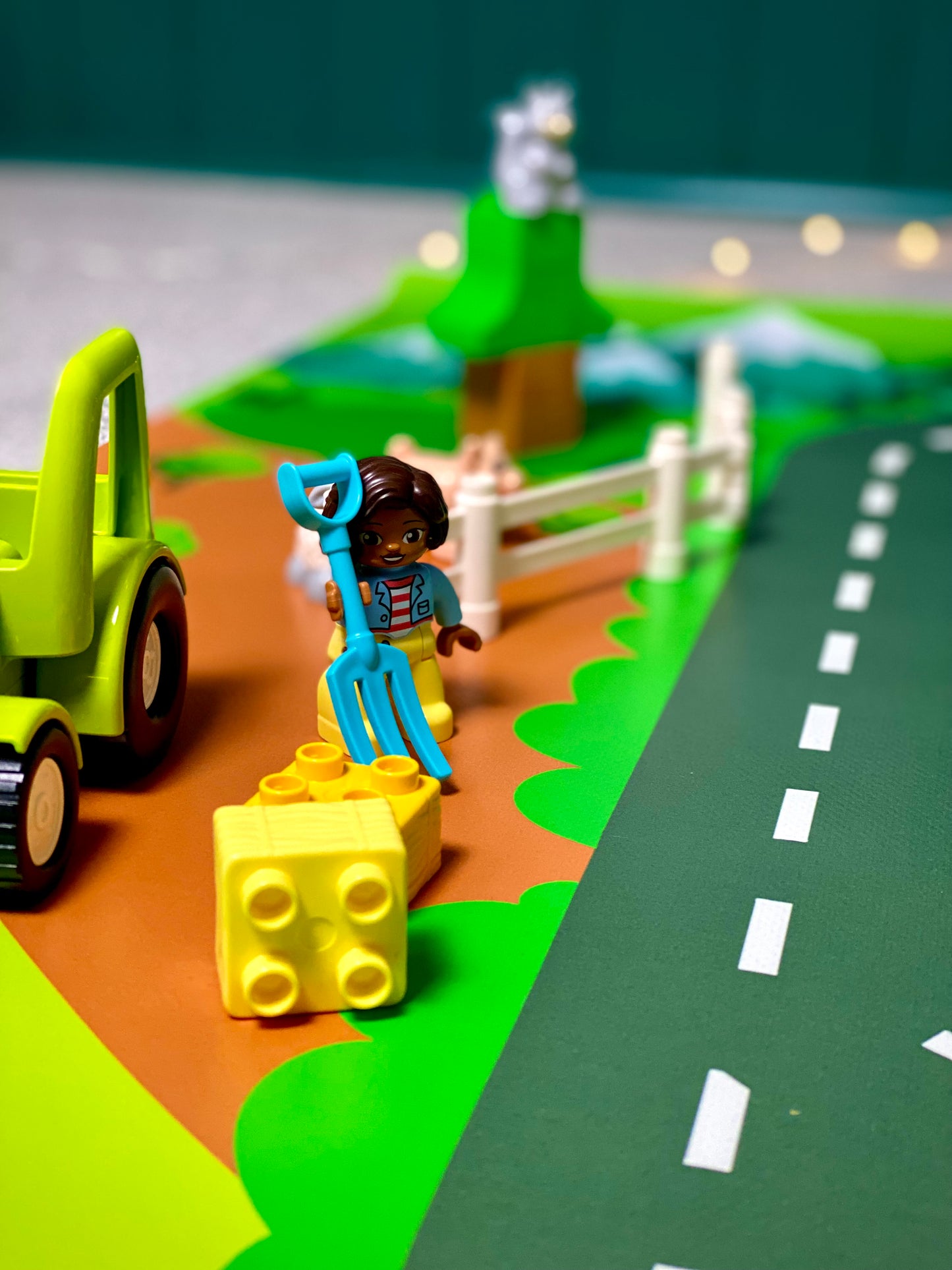 Mata do zabawy z klockami i nie tylko Miasteczko (rozmiar L)