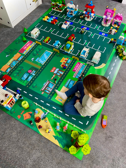 Mata do zabawy z klockami i nie tylko Parking